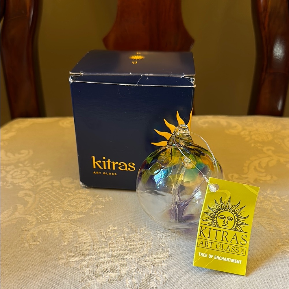 Stephen Kitras recycled glass Tree of Enchantment globe handmade in Canada
